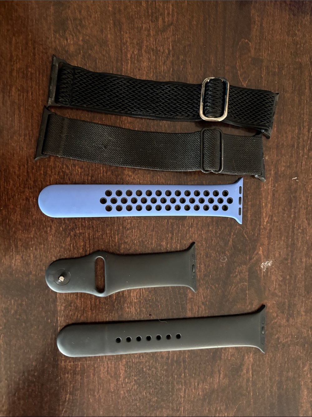 Apple Watch Compatible Black & Blue Sport Bands and Nylon Straps